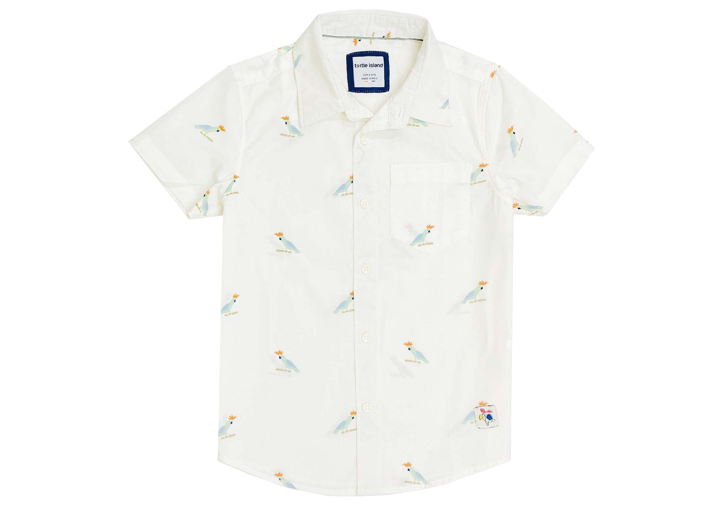 Cockatoo Print Half Sleeve Shirt