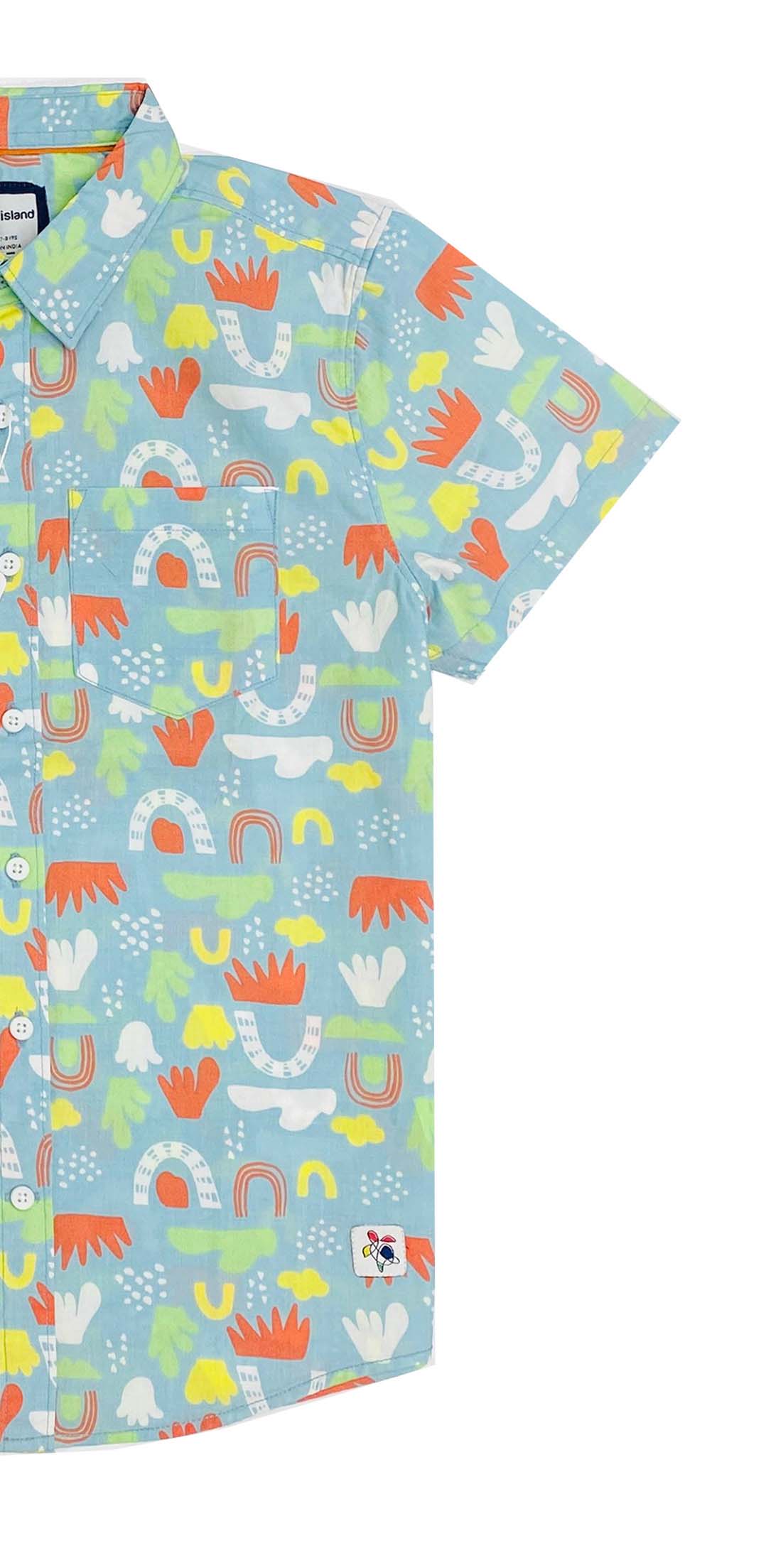 Hand Drawn Abstract Doodle Pattern Print Shirt