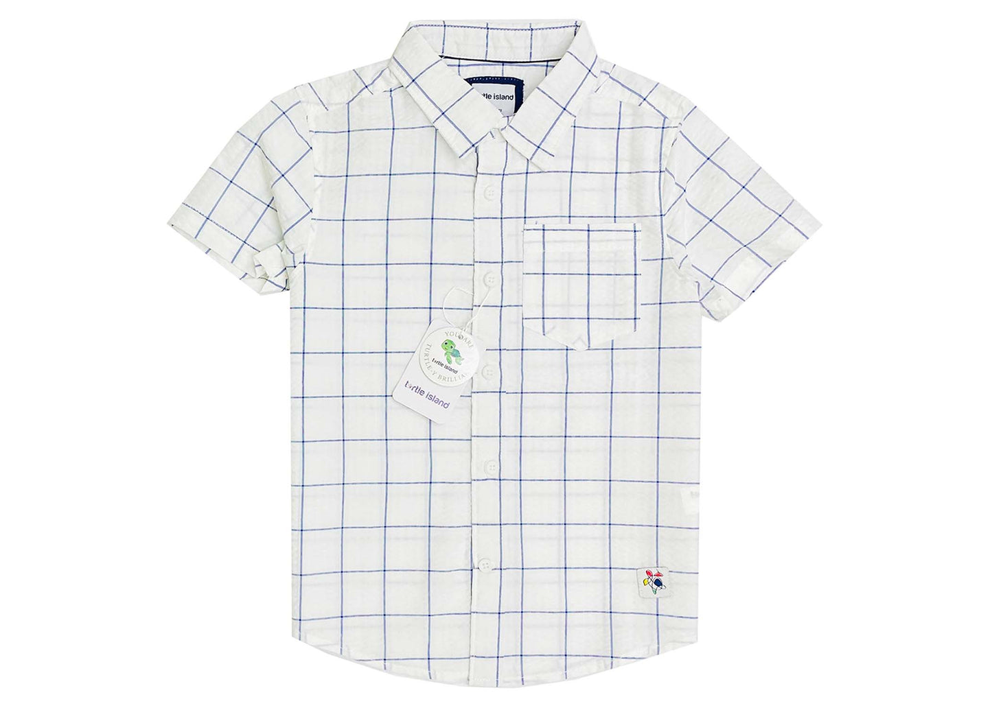 Seersucker Printed Check Shirt