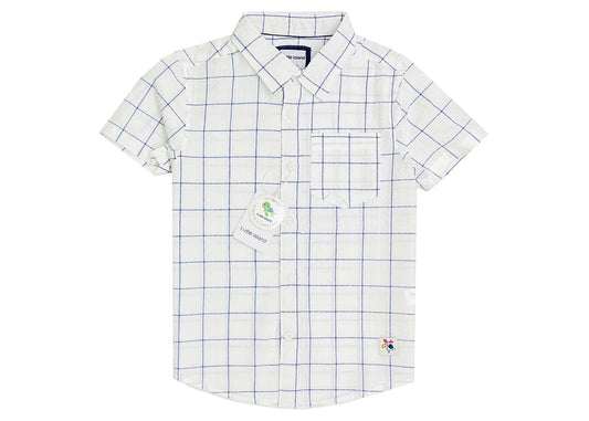 Seersucker Printed Check Shirt