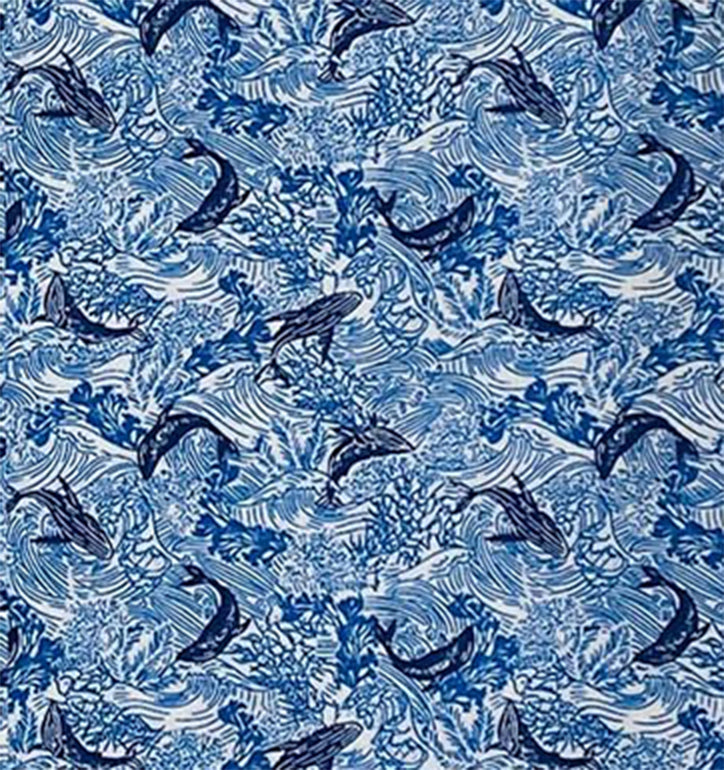 Aquatic print short sleeve shirt