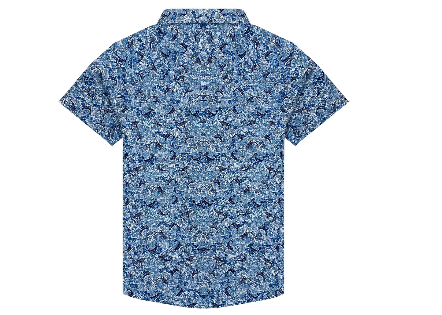 Aquatic print short sleeve shirt