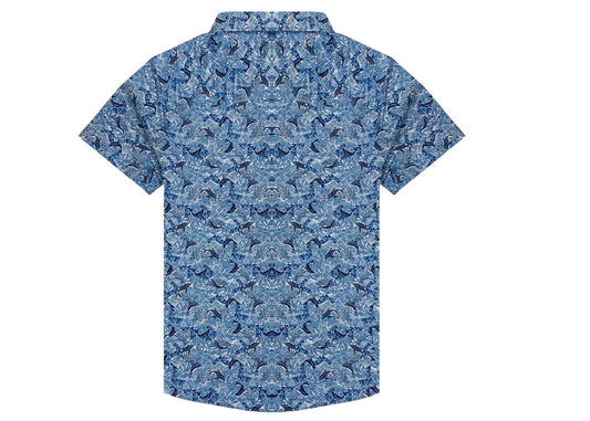 Aquatic print short sleeve shirt