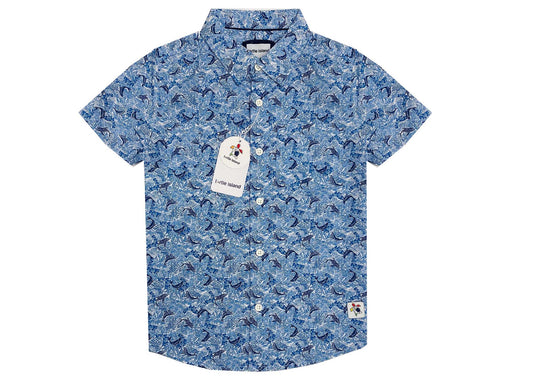 Aquatic print short sleeve shirt