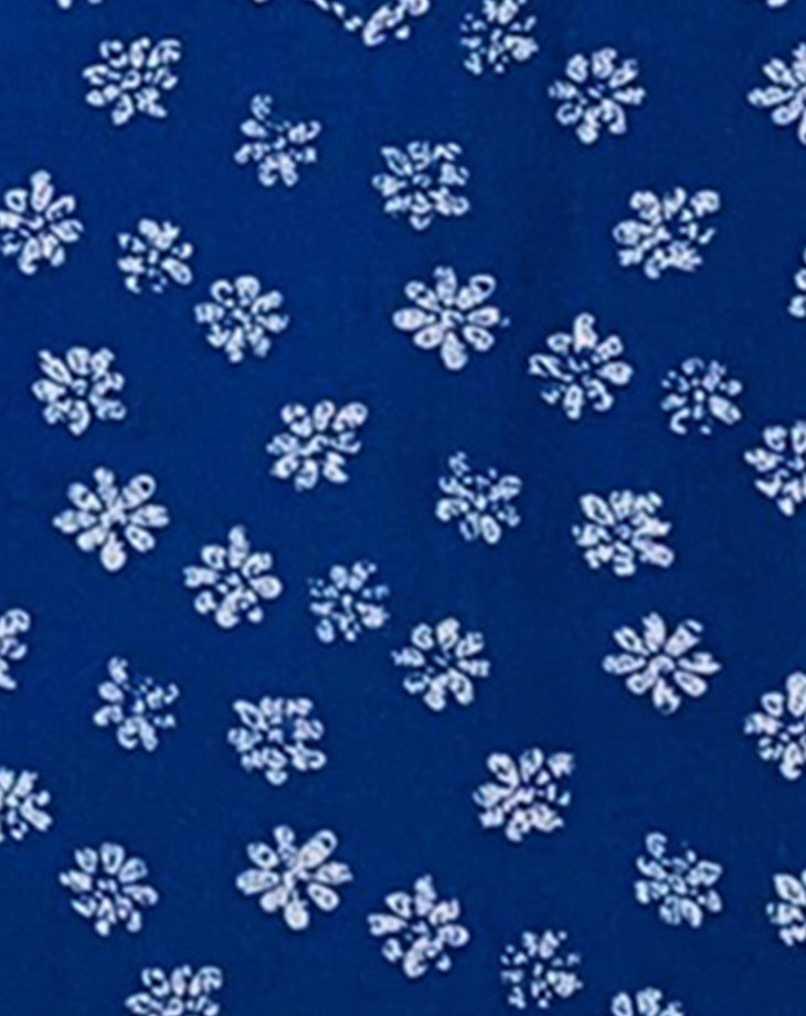Floral Print Indigo Blue Shirt