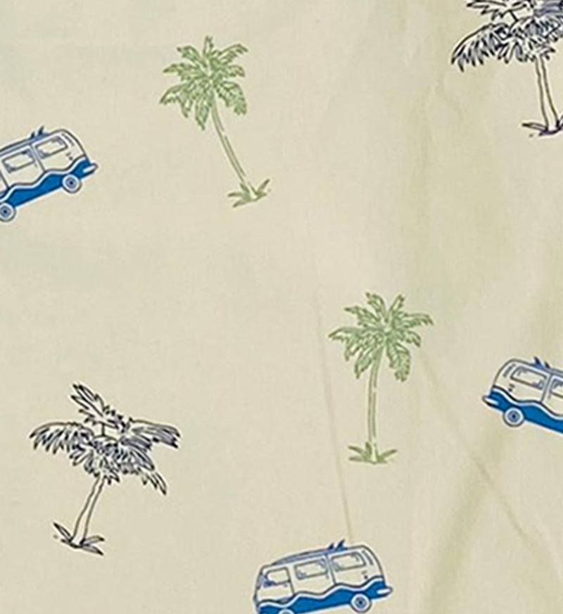 Palm Tree Printed Twill Shirt