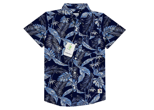 Tropical Print Half Sleeve Shirt
